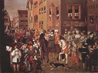 Franz Pforr Entry of Emperor Rudolf of Habsburg into Basel in 1273 (mk22) Spain oil painting art